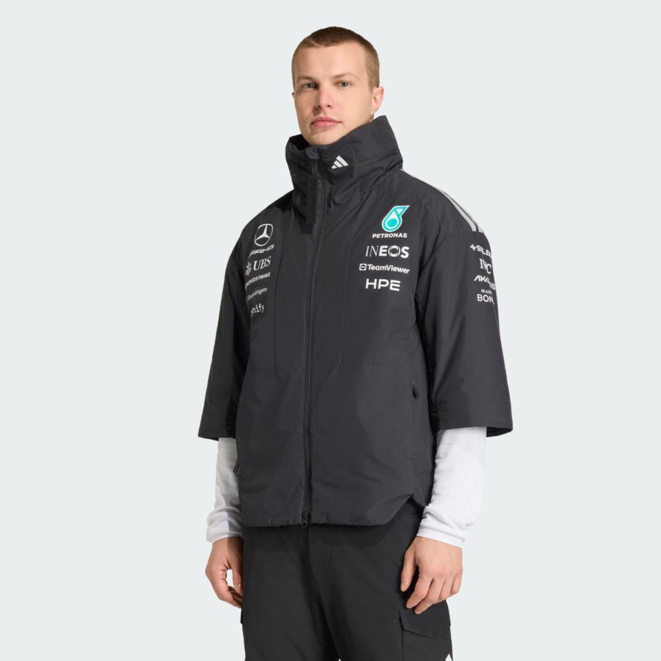 PETRONAS Mercedes AMG フルジップジャケット　XLサイズ Jaqueta Adidas Mercedes Amg Petronas F1 Team Dna Masc KE5910