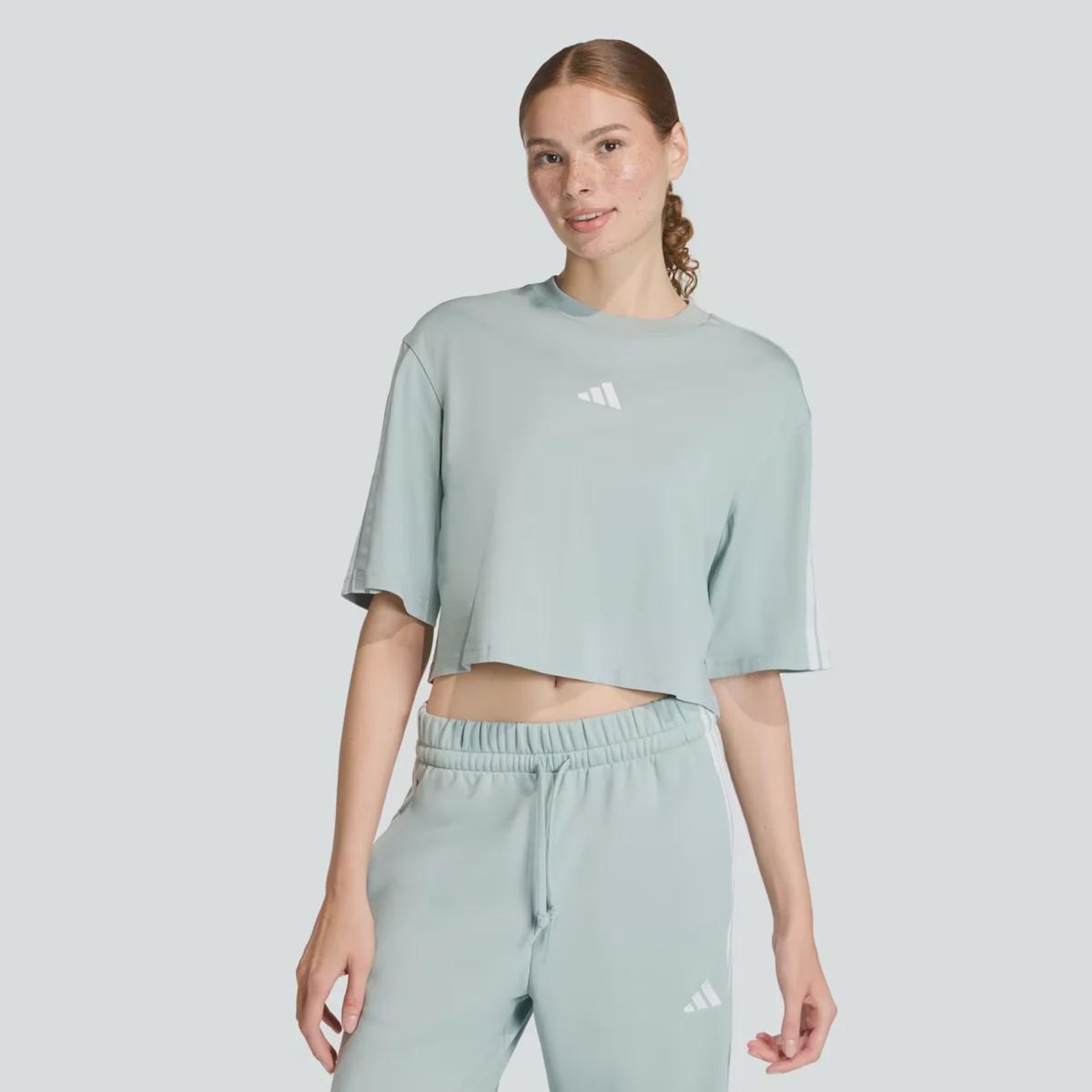トップス s'3 Camiseta Cropped adidas 3S SJ TLR Feminina em Promoção | Centauro