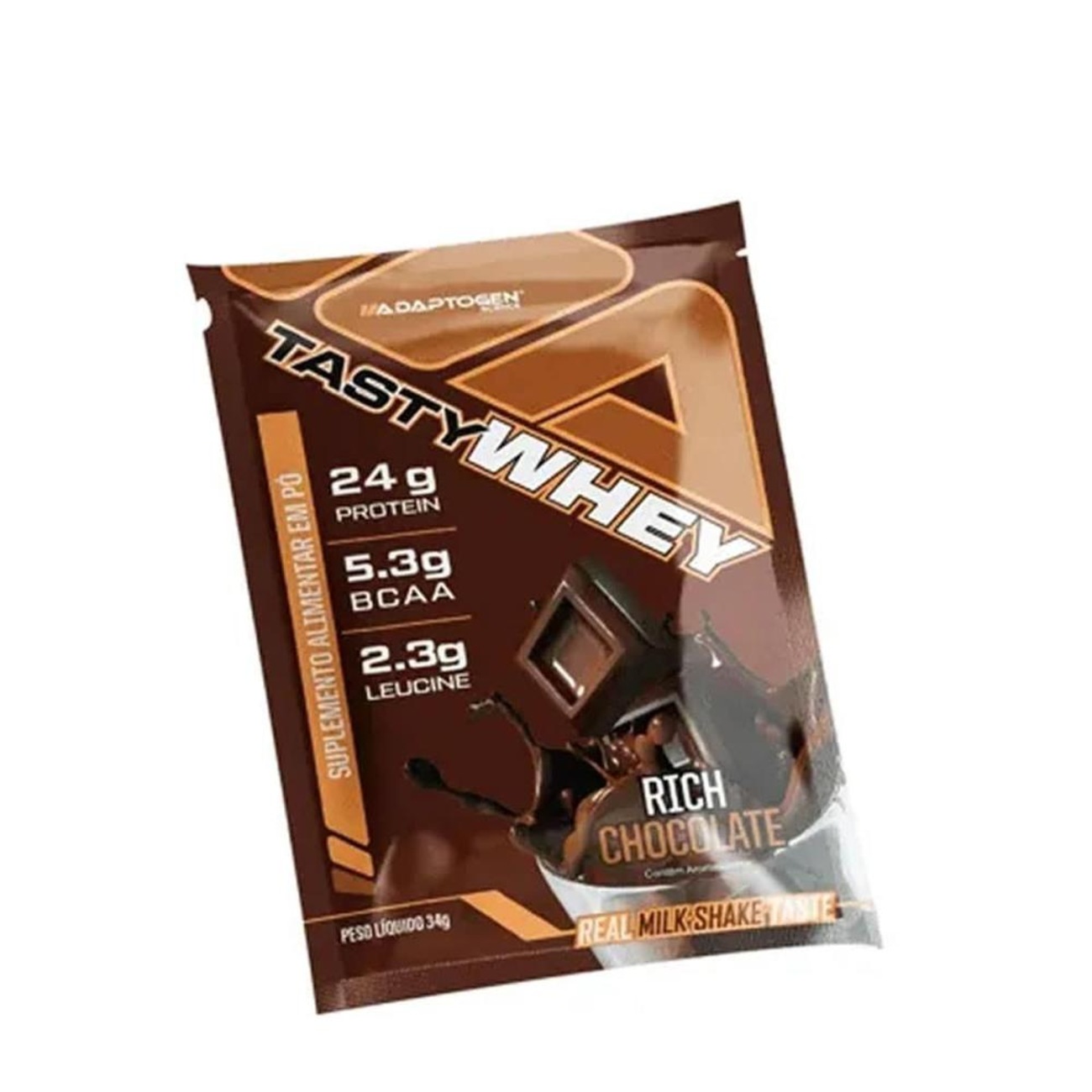 Tasty Whey 3W - 12 Sachês 34g Rich Chocolate - Adaptogen | Centauro