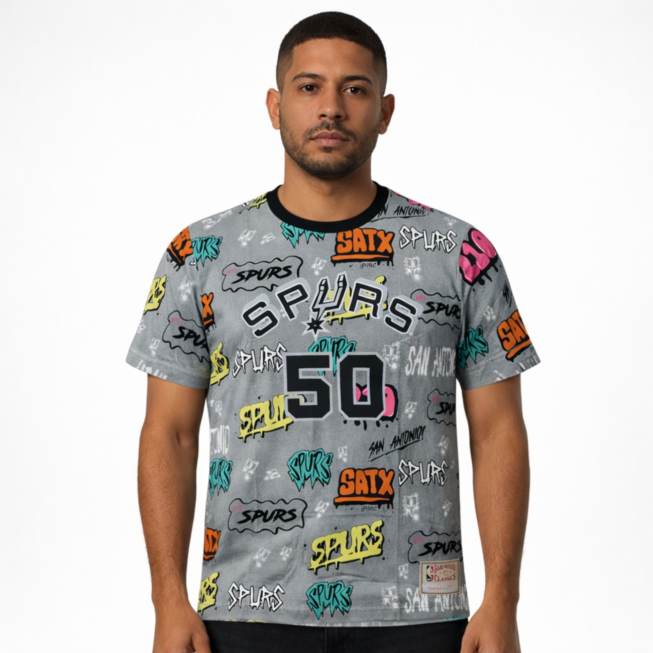 Camiseta Mitchell & Ness Spurs Robinson 50 Urban - Masculina