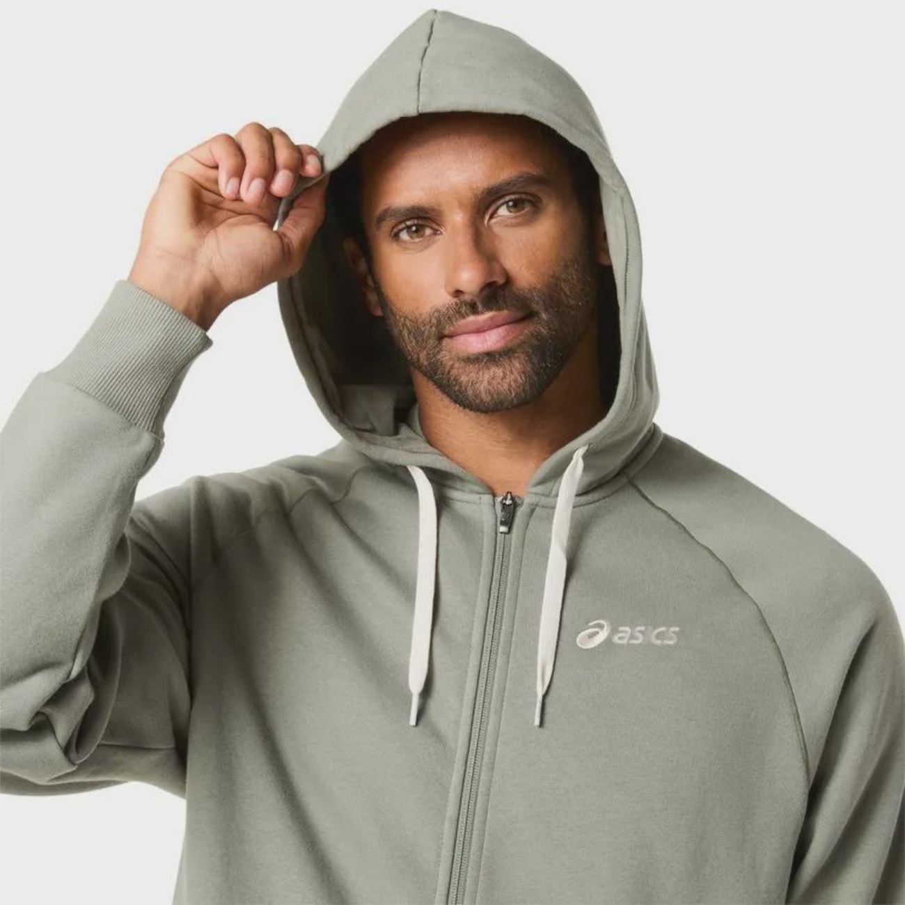 Blusa ASICS Logo Fleece Full Zip Hoodie Masculino | Centauro