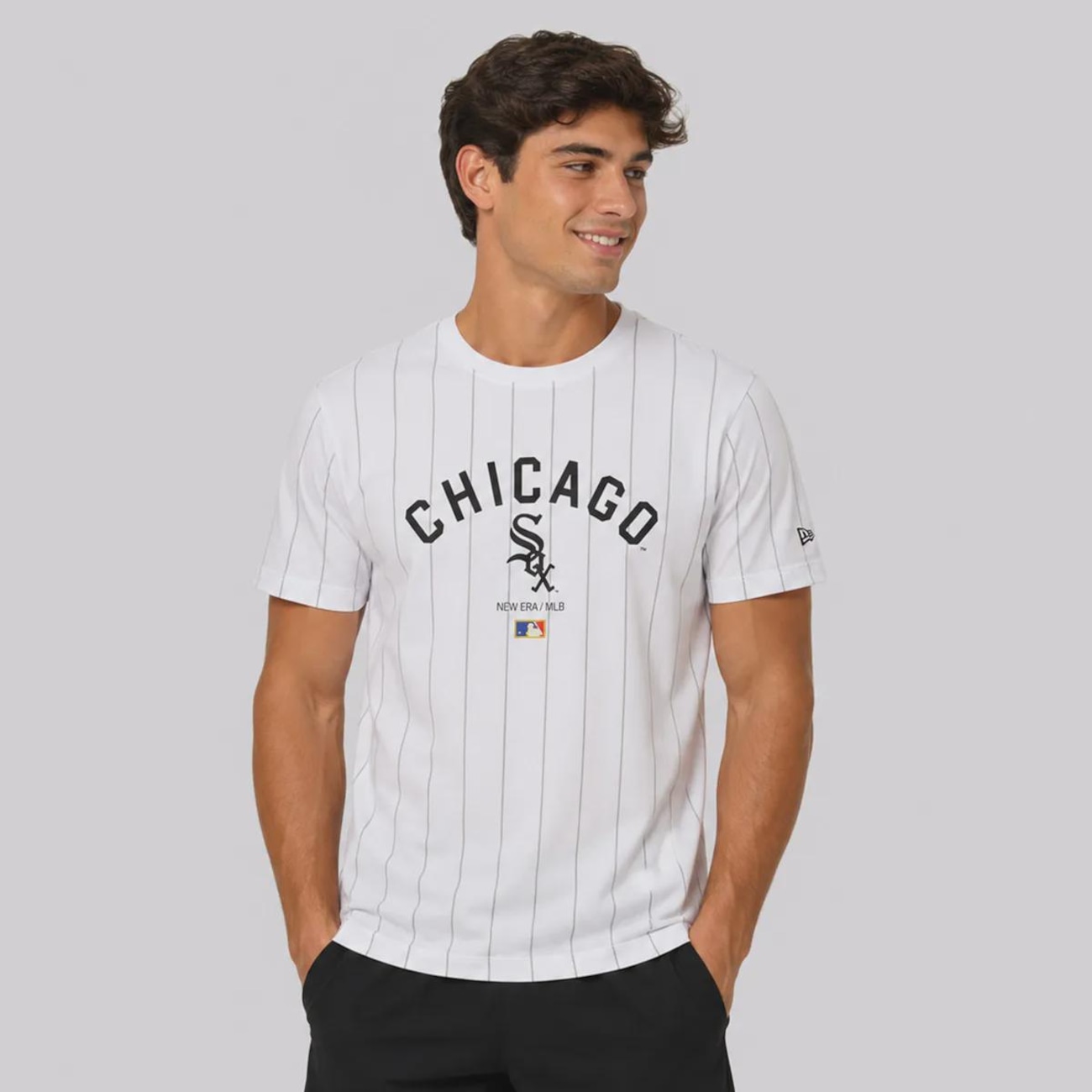 Camiseta New Era Chicago White Sox MLB Core Masculina em Promoção
