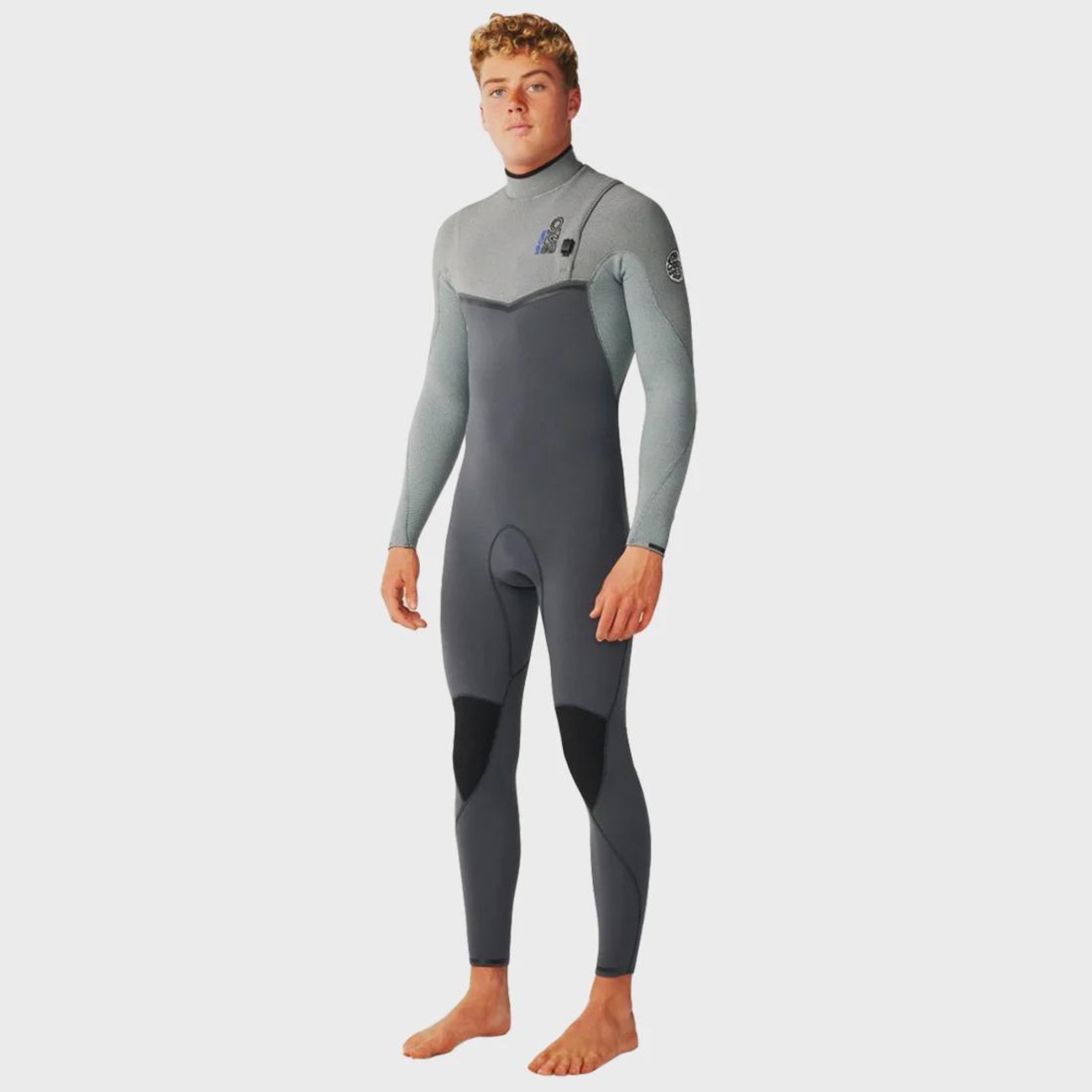 Long John Rip Curl E-Bomb 3/2 mm Zip Free Charcoal Grey Importado
