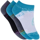 Meia Asics Abby No Show Kit com 3 pares - Adulto - Foto 1