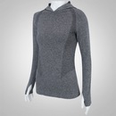 Camiseta Manga Longa com Capuz Oxer Seamless - Feminina - Foto 3