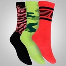 Kit de Meia Nike Graphic Cushion Crew com 3 Pares - Infantil - Foto 2