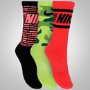 Kit de Meia Nike Graphic Cushion Crew com 3 Pares - Infantil - Foto 3