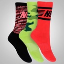 Kit de Meia Nike Graphic Cushion Crew com 3 Pares - Infantil - Foto 1
