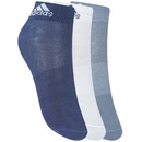 Kit de Meias adidas Ankle MID Thin com 3 Pares - Adulto - Foto 3