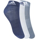 Kit de Meias adidas Ankle MID Thin com 3 Pares - Adulto - Foto 1