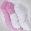 Kit de Meia Sapatilha Puma com 3 Pares - Feminino - Foto 2