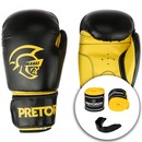 Kit de Boxe Pretorian: Bandagem + Protetor Bucal + Luvas de Boxe First - 14 OZ - Adulto - Foto 1