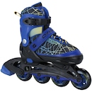 Kit Patins Oxer Joy: Patins Ajustável + 2 Joelheiras + 2 Cotoveleiras + 2 Munhequeiras - Adulto - Foto 2