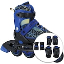 Kit Patins Oxer Joy: Patins Ajustável + 2 Joelheiras + 2 Cotoveleiras + 2 Munhequeiras - Adulto - Foto 1
