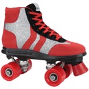 Patins 4 Rodas Retrô Oxer Glitter Silver - Quad - Adulto - Foto 2