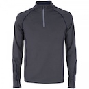 Camiseta Manga Longa Oxer Meio Zíper - Masculina - Foto 1