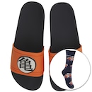 Chinelo Grendene Rider Dragon Ball com 1 Par de Meias - Slide - Masculino - Foto 1
