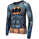 Conjunto Camiseta Manga Longa com Proteção Solar UV e Sunga Liga da Justiça Batman - Infantil - Foto 4