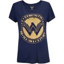 Camiseta Liga da Justiça Mulher-Maravilha Força - Feminina - Foto 5