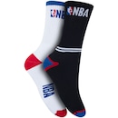 Kit de Meias Cano Alto NBA Logo com 2 Pares - 39 a 43 - Adulto - Foto 1