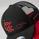 Boné Aba Curva do Flamengo Zico Supercap CRF Silk - Snapback - Trucker - Adulto - Foto 8