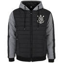 Jaqueta de Moletom do Corinthians Padding com Capuz - Masculina - Foto 1