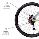 Mountain Bike Caloi Atacama - Aro 29 - Freio Disco Hidráulico - Câmbio Traseiro Shimano Altus - 27 V - Foto 6