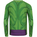Conjunto Camiseta Manga Longa com Proteção Solar UV e Sunga Marvel Hulk - Infantil - Foto 2