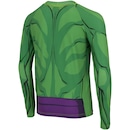 Conjunto Camiseta Manga Longa com Proteção Solar UV e Sunga Marvel Hulk - Infantil - Foto 4