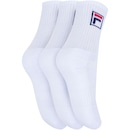 Kit de Meias Cano Alto Fila Tripack FBOX com 3 Pares - 34 a 38 - Adulto - Foto 2