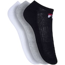 Kit de Meias Invisível Fila Tripack com 3 Pares - 34 a 38 - Adulto - Foto 1