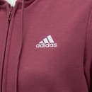 Jaqueta de Moletom adidas com Capuz Logo Linear - Feminina - Foto 4