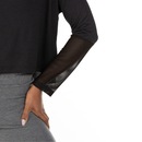 Blusa Feminina Manga Longa Cropped Oxer Detail - Foto 4