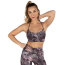 Top Fitness com Bojo Vestem Comfortable Estampa Floral - Adulto - Foto 2