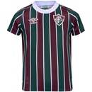 Kit de Uniforme de Futebol Infantil do Fluminense I 21 com Camisa e Calção Umbro - Foto 2