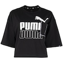 Blusa Feminina Manga Curta Cropped Puma Power Boxy Pocket Tee - Foto 5