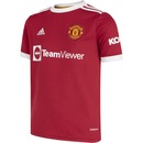 Camisa Manchester United I 21/22 adidas - Juvenil - Foto 3