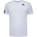 Camiseta adidas Manga Curta Club 3 Listras - Masculina - Foto 1