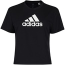 Blusa Cropped Manga Curta Logo adidas - Feminina - Foto 5