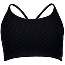 Top Fitness Oxer Alça Fina Textura - Adulto - Foto 5