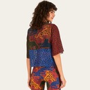 Blusa Feminina Farm Cropped Tela Onça Coração - Foto 2