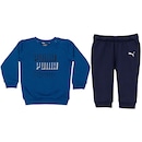 Conjunto de Agasalho Infantil Puma Minicats Alpha Crew Jogger - Foto 1