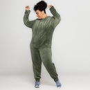 Jaqueta de Plush Feminina Oxer com Capuz e Bolso - Foto 9