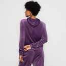 Jaqueta de Plush Feminina Oxer com Capuz e Bolso - Foto 4