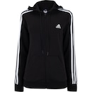 Blusa de Moletom adidas com Capuz 3 Listras com Zíper - Feminina - Foto 5