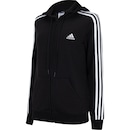 Blusa de Moletom adidas com Capuz 3 Listras com Zíper - Feminina - Foto 7