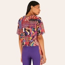 Blusa Feminina Manga Curta Cropped Farm Tela Patch Gráfico - Foto 2