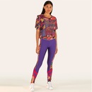 Blusa Feminina Manga Curta Cropped Farm Tela Patch Gráfico - Foto 3