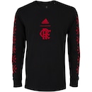 Camiseta Manga Longa do Flamengo adidas Lifestyle - Masculina - Foto 1