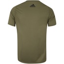 Camiseta adidas Manga Curta Freelift 3 Bar com Listras - Masculina - Foto 5